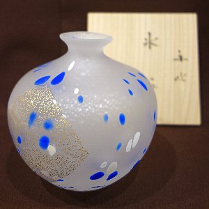 超激得定番藤田喬平　花瓶　美しい作品 s835 工芸ガラス